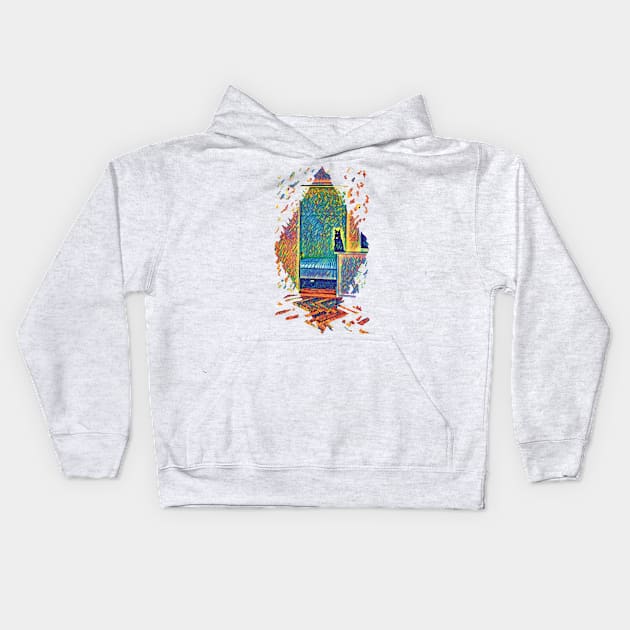 The Cats of Impressionism Kids Hoodie by Anthraey